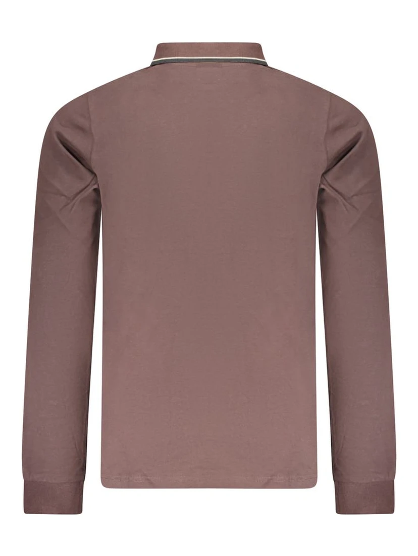 Brown Cotton Mens Polo