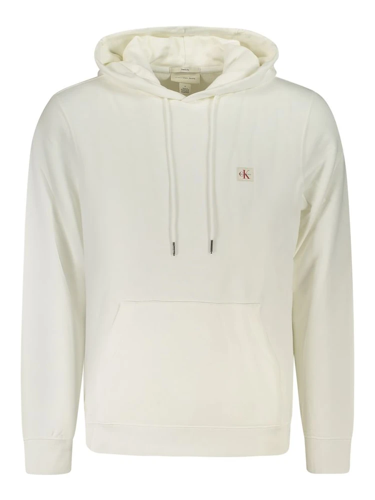 White Cotton Men's Hoodie