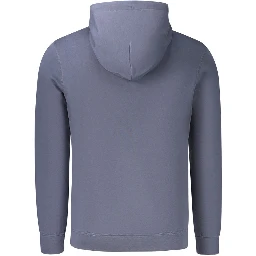 Blue Cotton Men's Hoodie