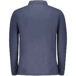 Blue Cotton Men's Polo