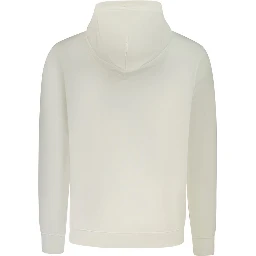 White Cotton Men's Hoodie
