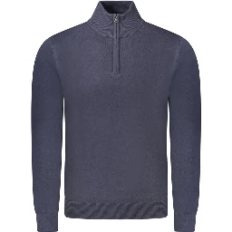 Blue Acrylic Men Sweater