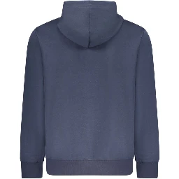 Blue Cotton Men's Hoodie