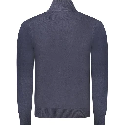 Blue Acrylic Men Sweater