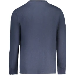 Blue Cotton Men's T-Shirt