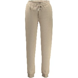 Beige Cotton Women's Trousers