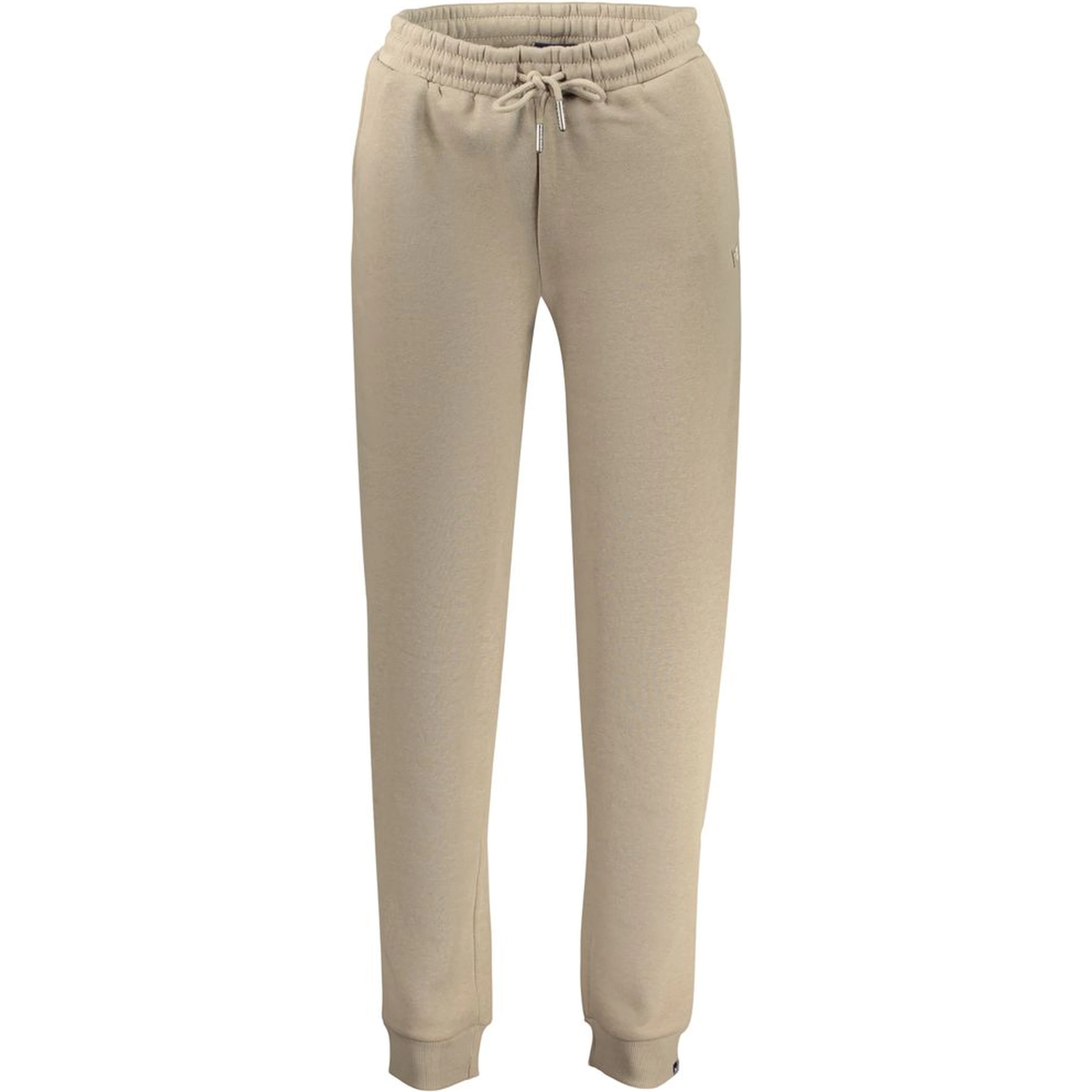 Beige Cotton Women's Trousers