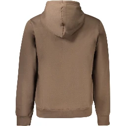 Brown Cotton Men Sweatshirt