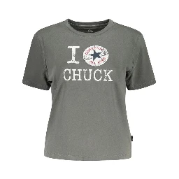 Grey Cotton Women's T-Shirt