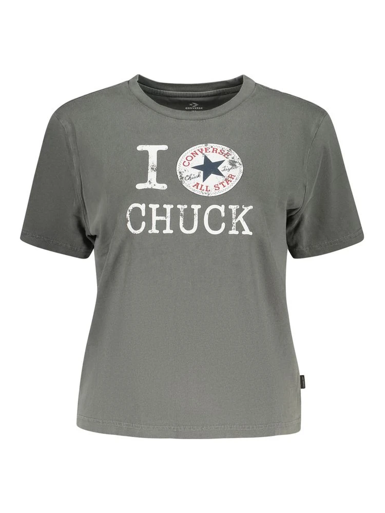 Grey Cotton Women's T-Shirt