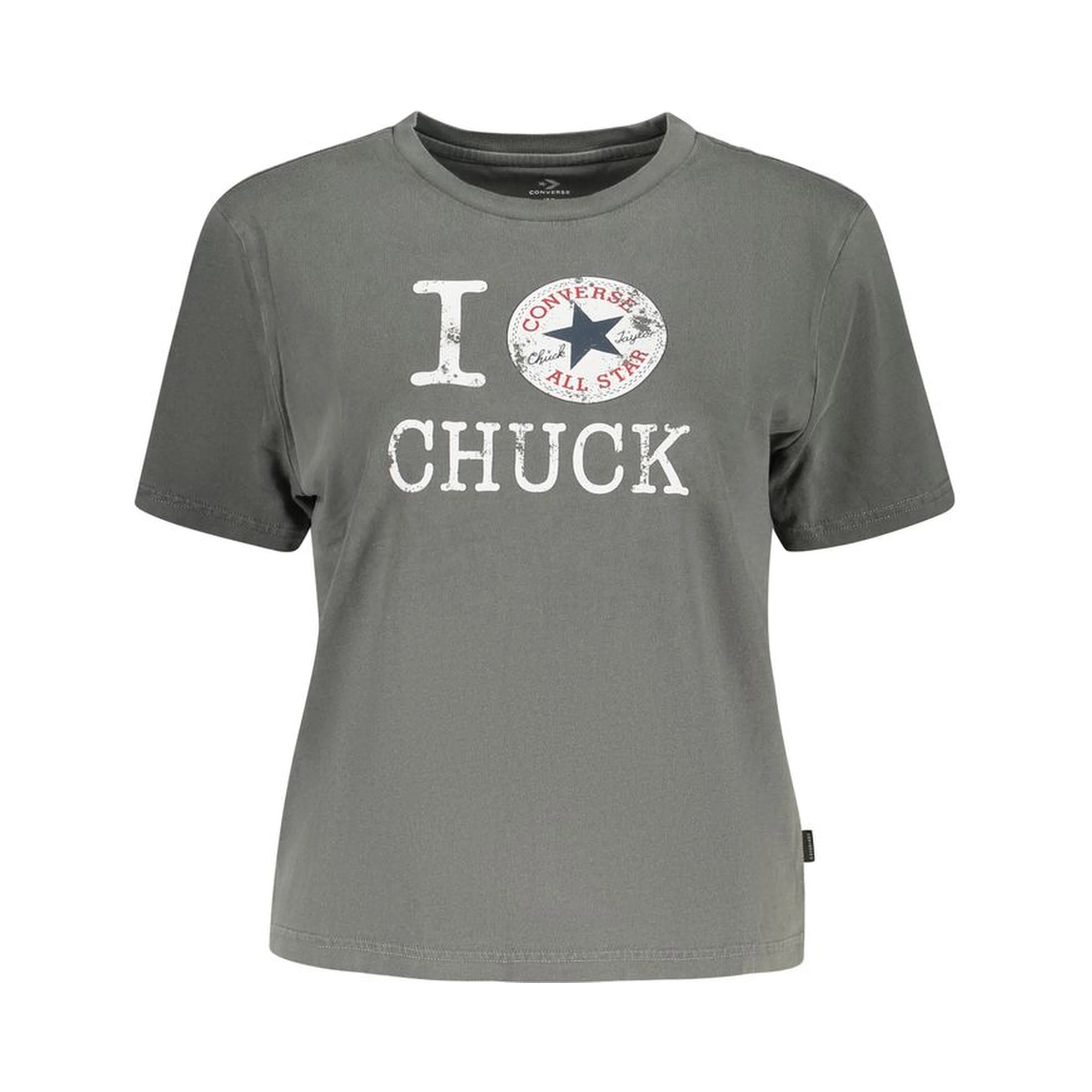 Grey Cotton Women's T-Shirt