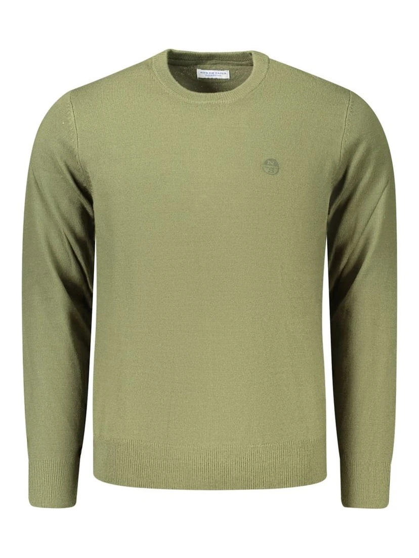Green Acrylic Men's Sweater