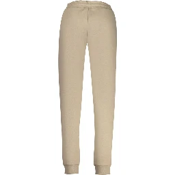 Beige Cotton Women's Trousers
