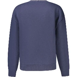 Blue Cotton Women's Sweatshirt
