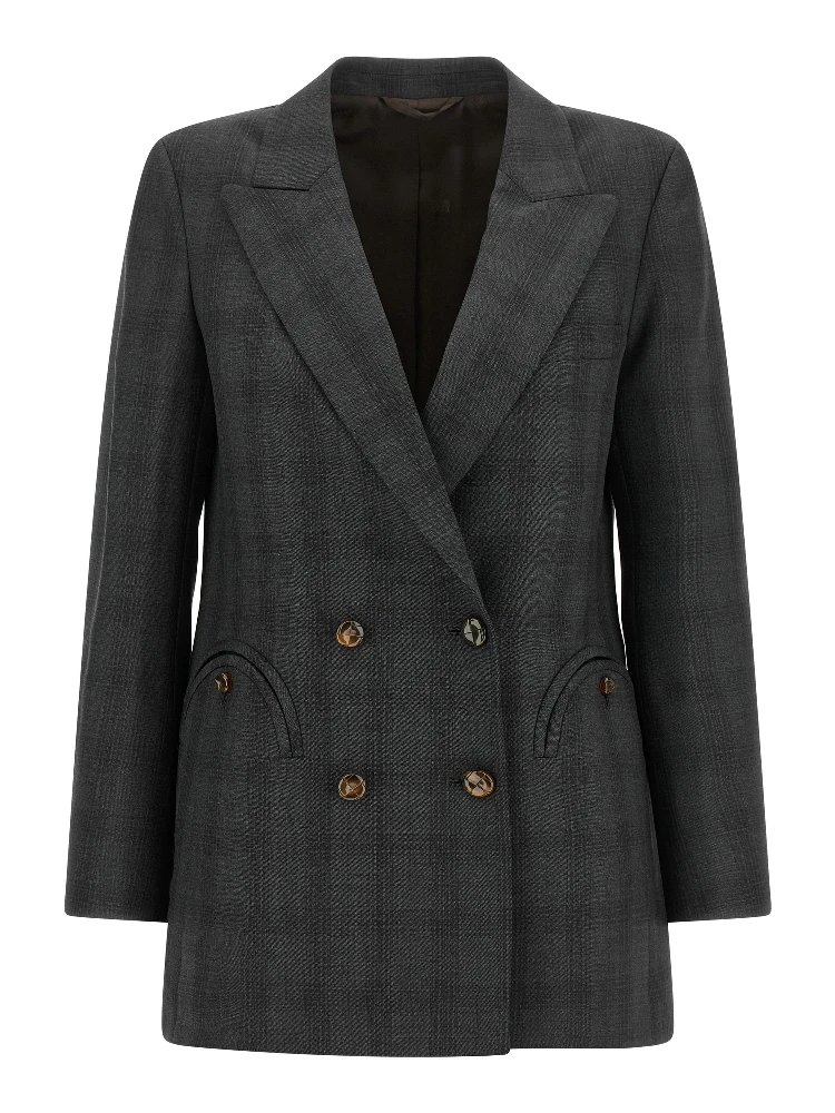 Gray Virgin Wool Blazer