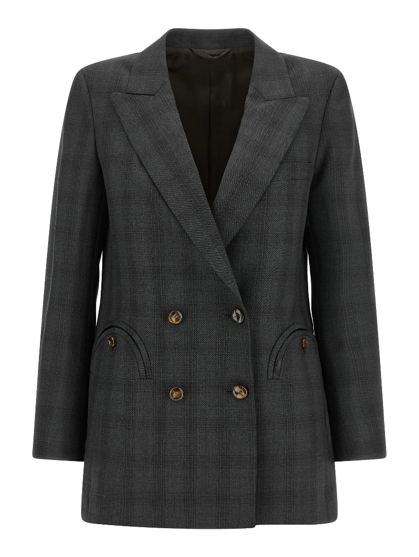 Gray Virgin Wool Blazer