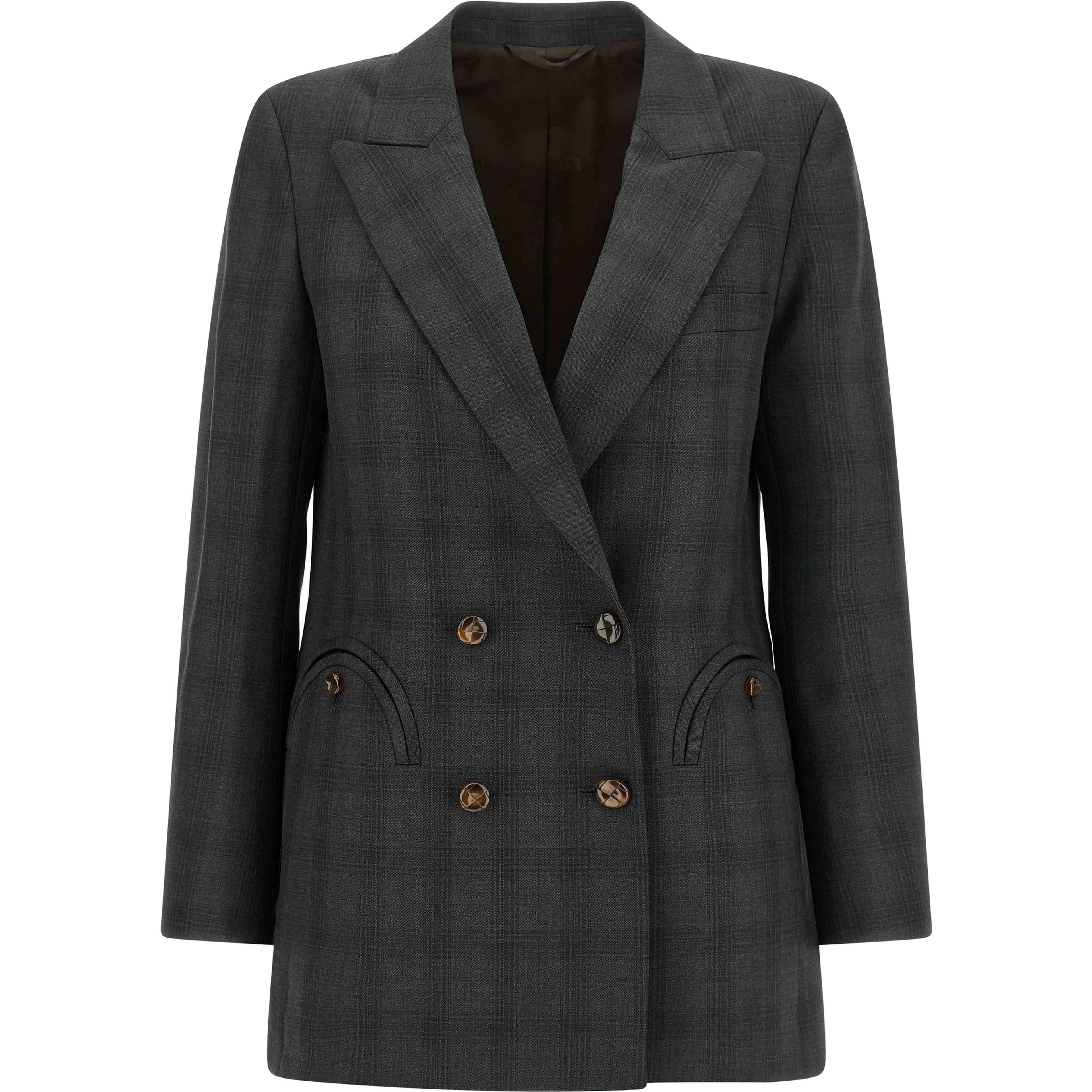 Gray Virgin Wool Blazer