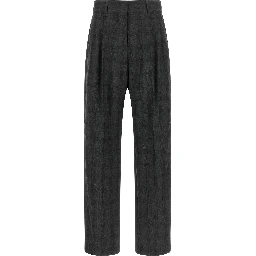 Gray Virgin Wool Dress Pants