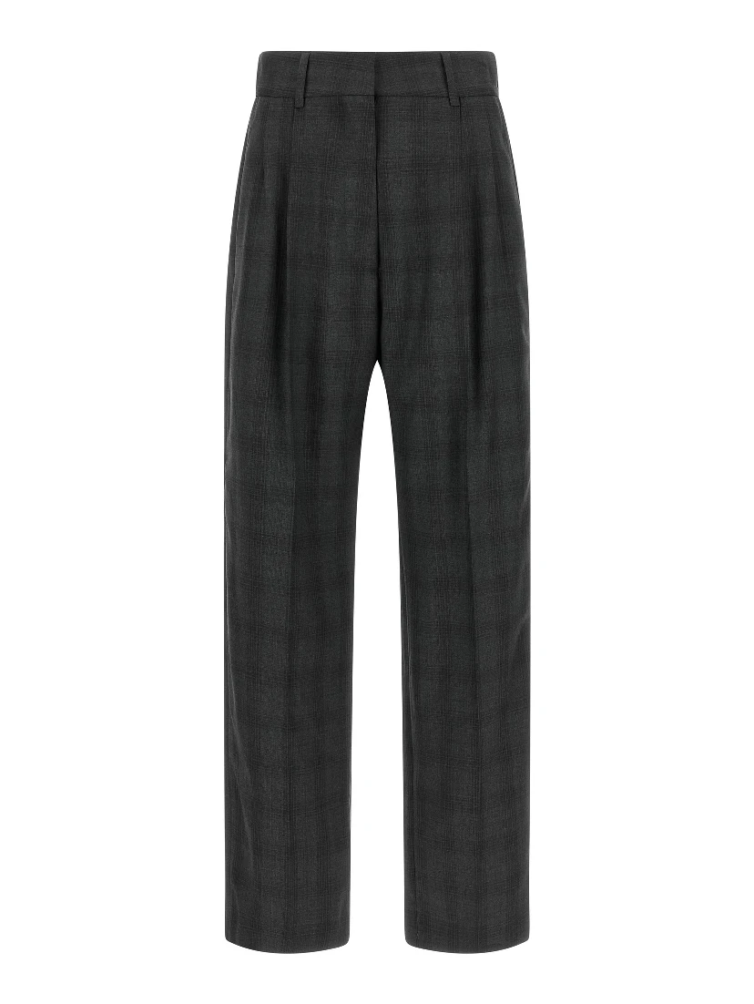 Gray Virgin Wool Dress Pants