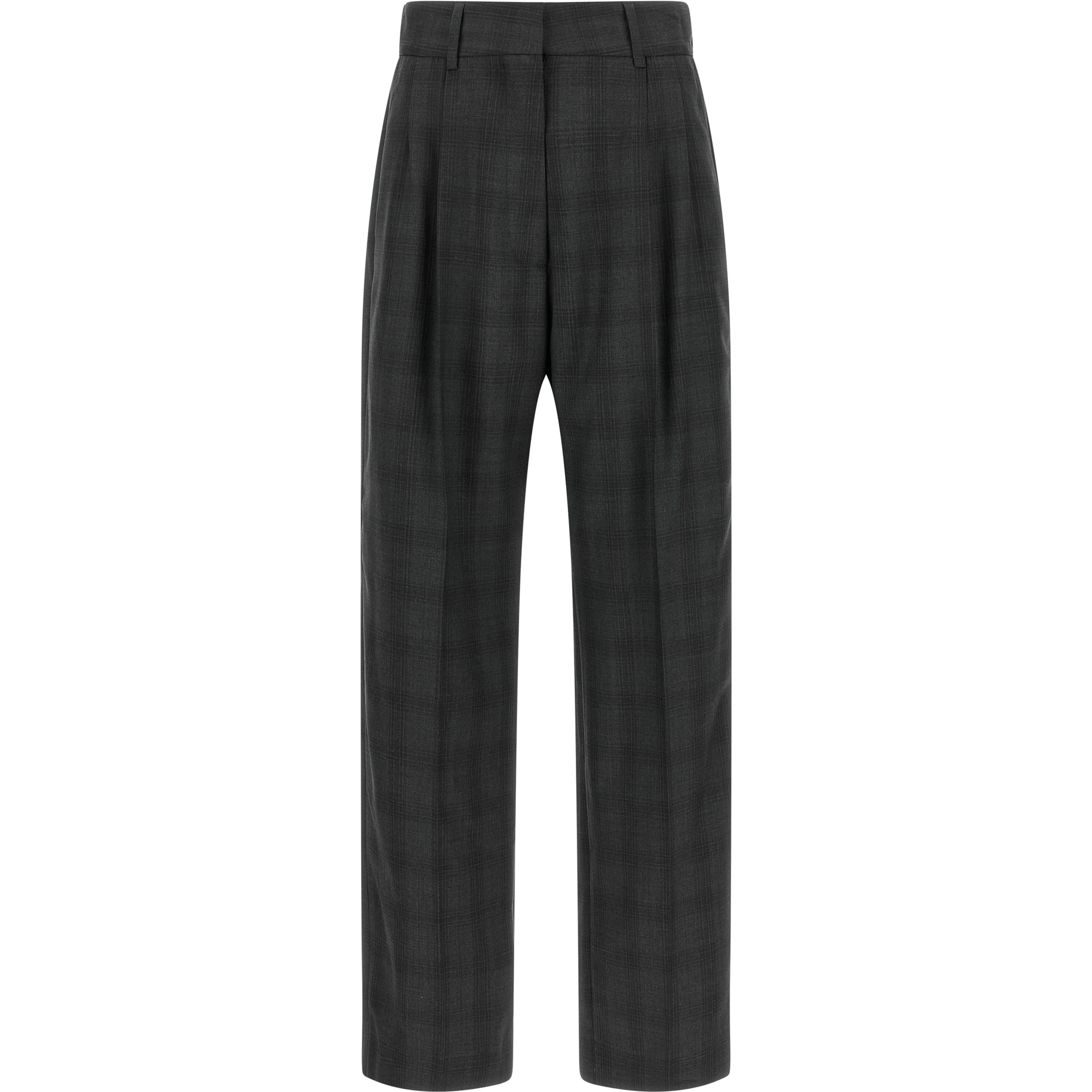 Gray Virgin Wool Dress Pants