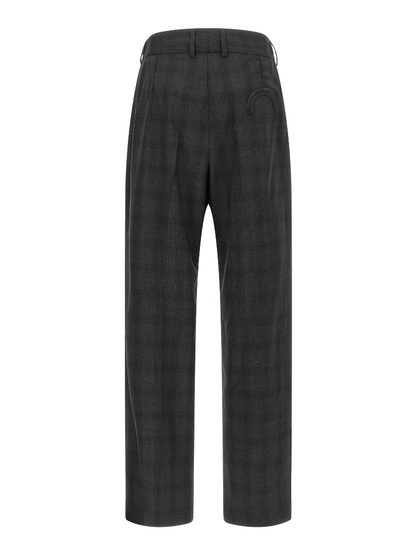 Gray Virgin Wool Dress Pants