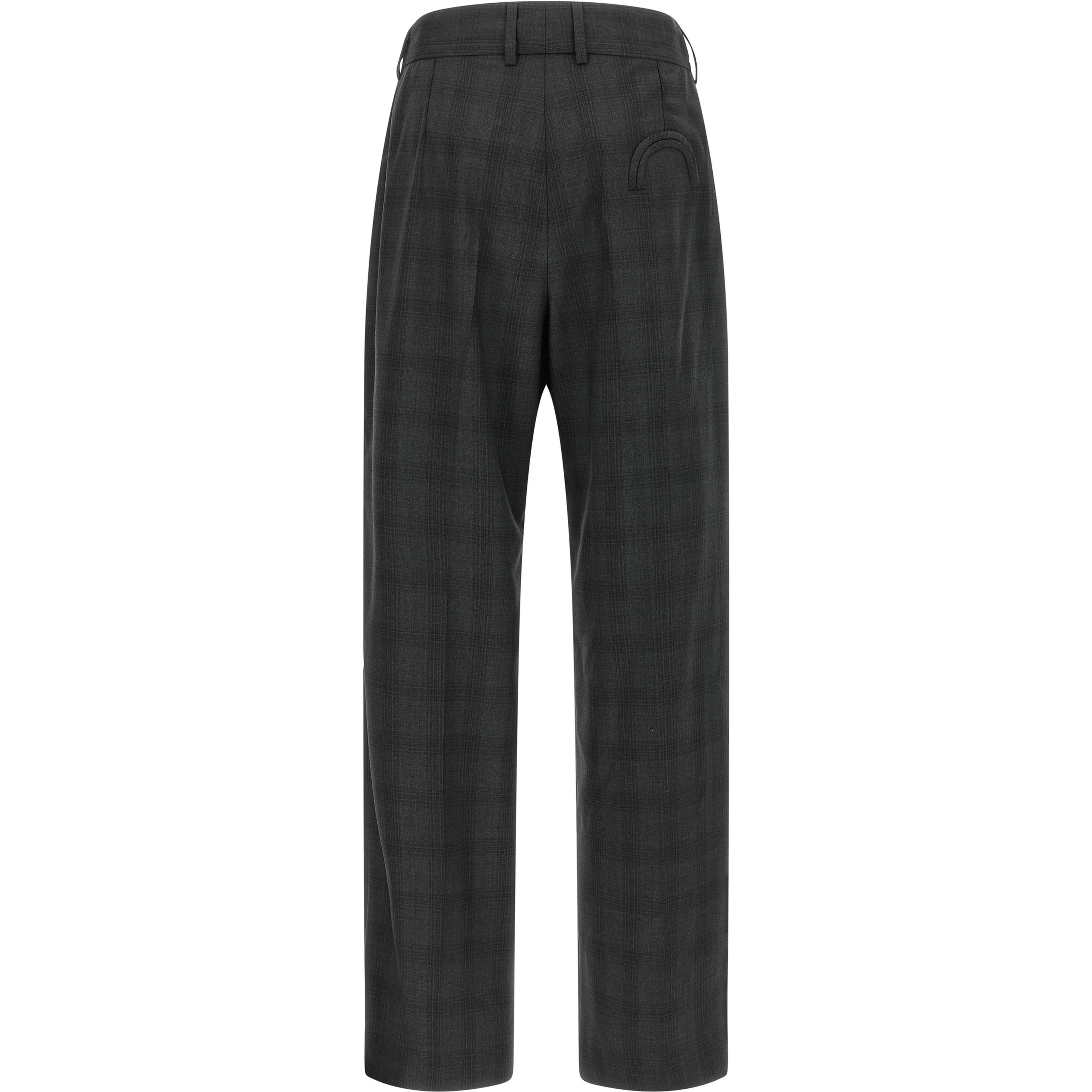 Gray Virgin Wool Dress Pants