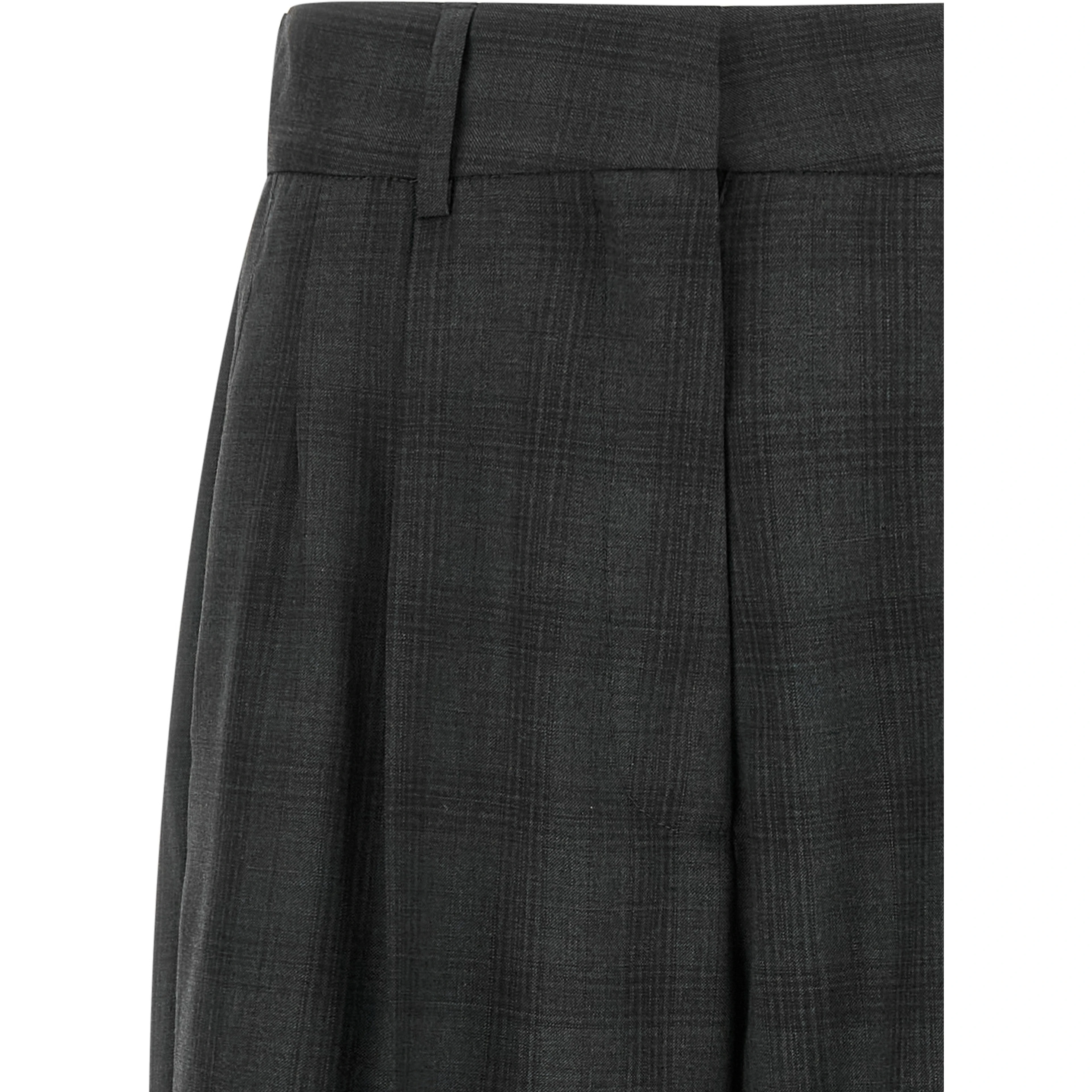 Gray Virgin Wool Dress Pants