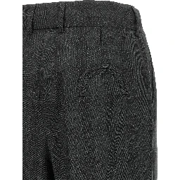 Gray Virgin Wool Dress Pants