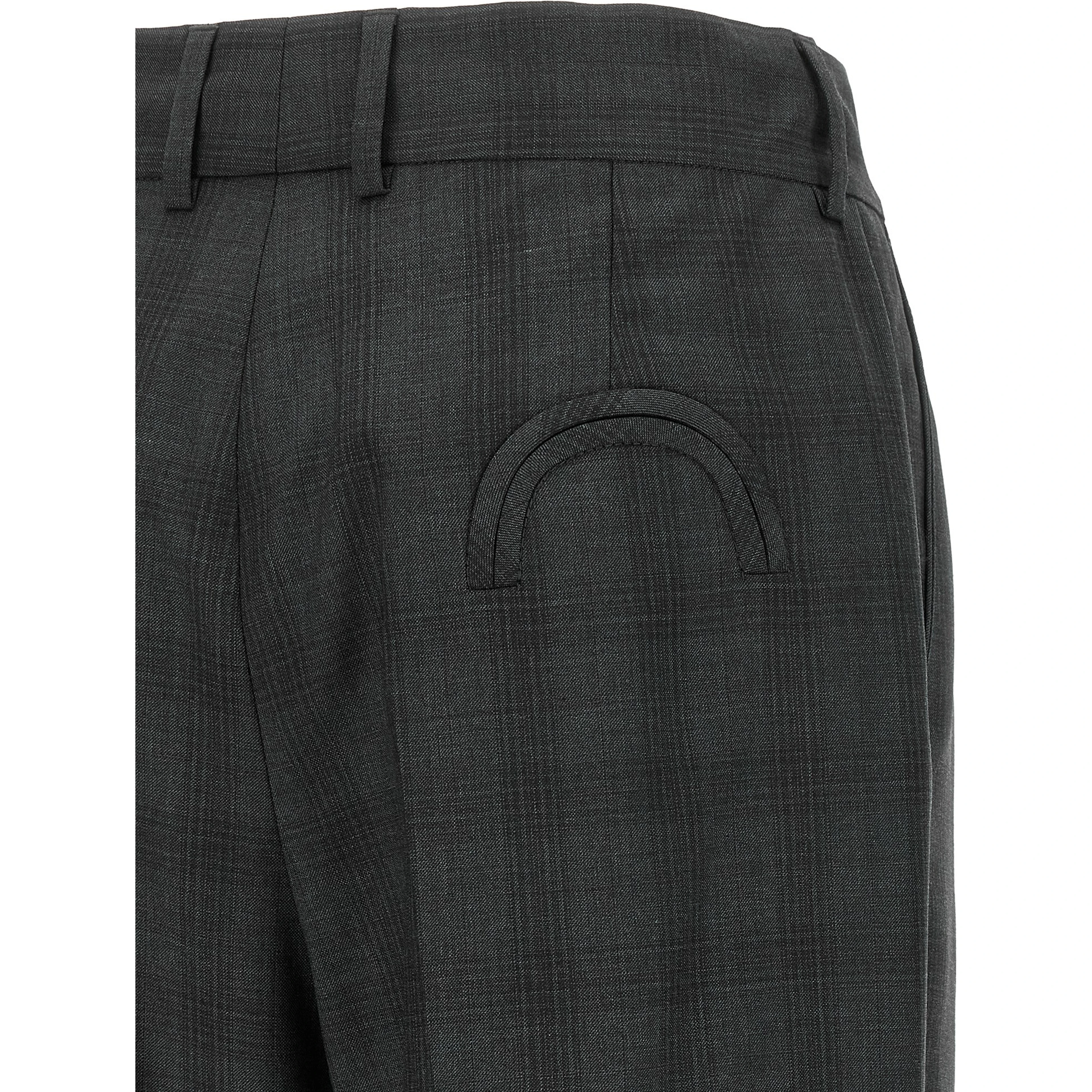 Gray Virgin Wool Dress Pants