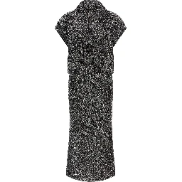 Gray Polyamide Midi Dress