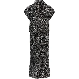 Gray Polyamide Midi Dress