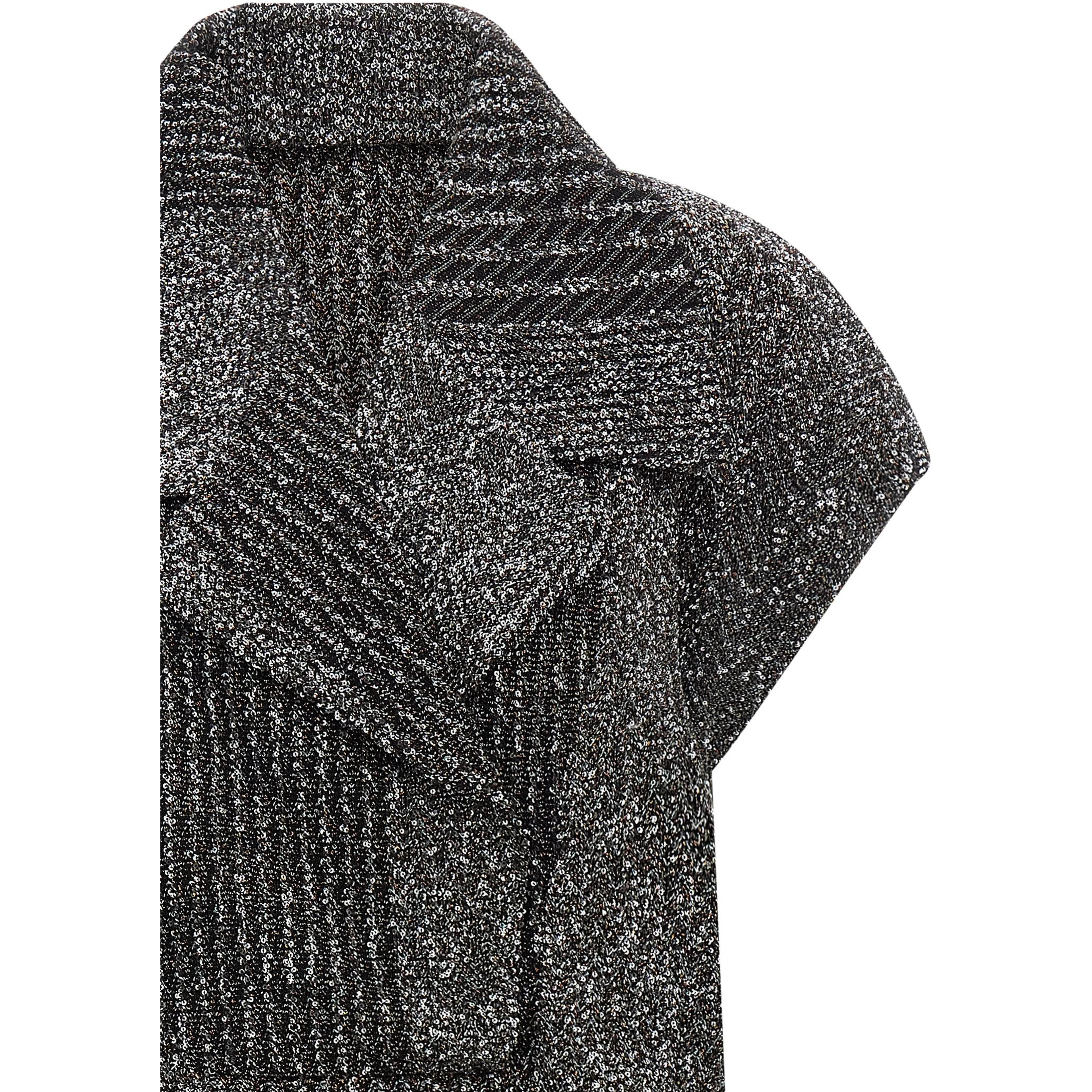Gray Polyamide Midi Dress