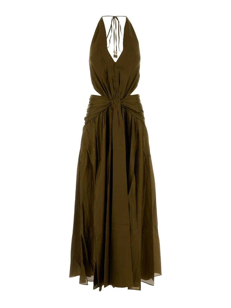 INDRA PLUNGE HALTER MAXI DRESS