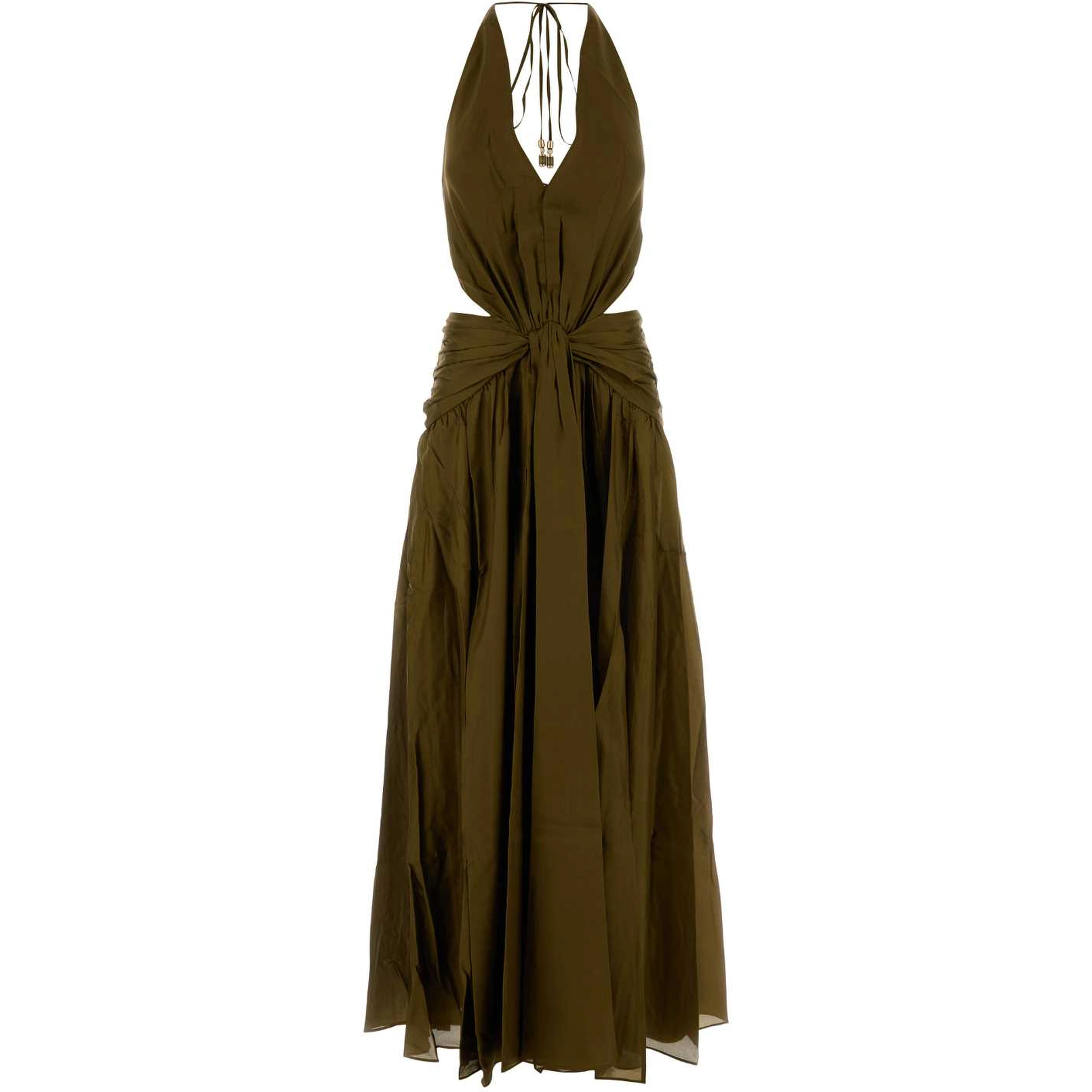 INDRA PLUNGE HALTER MAXI DRESS