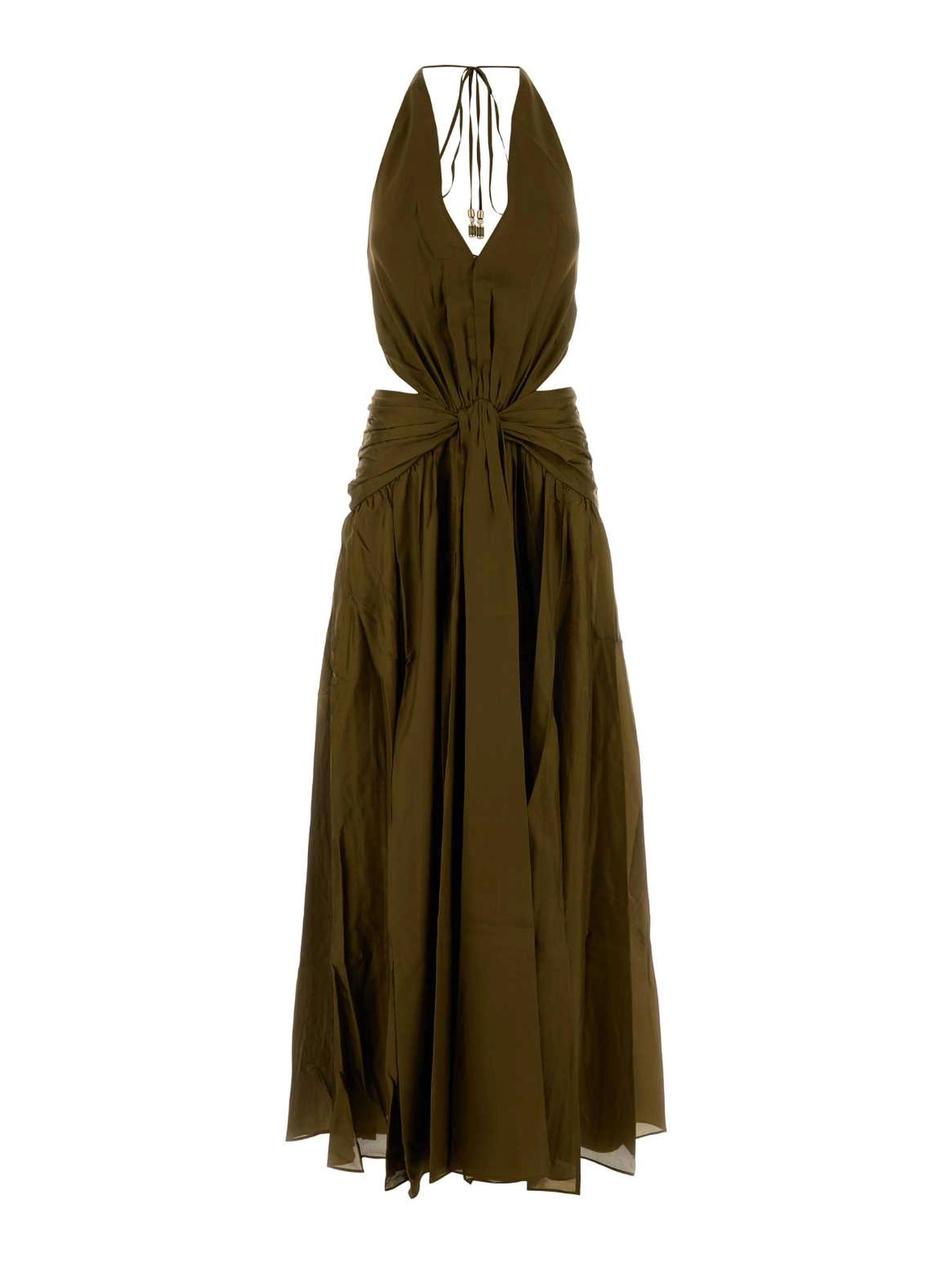 INDRA PLUNGE HALTER MAXI DRESS