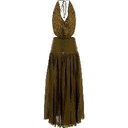 INDRA PLUNGE HALTER MAXI DRESS