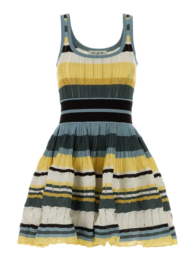 CRINOLINE DRESS MULTICOLOR YELLOW CRINO