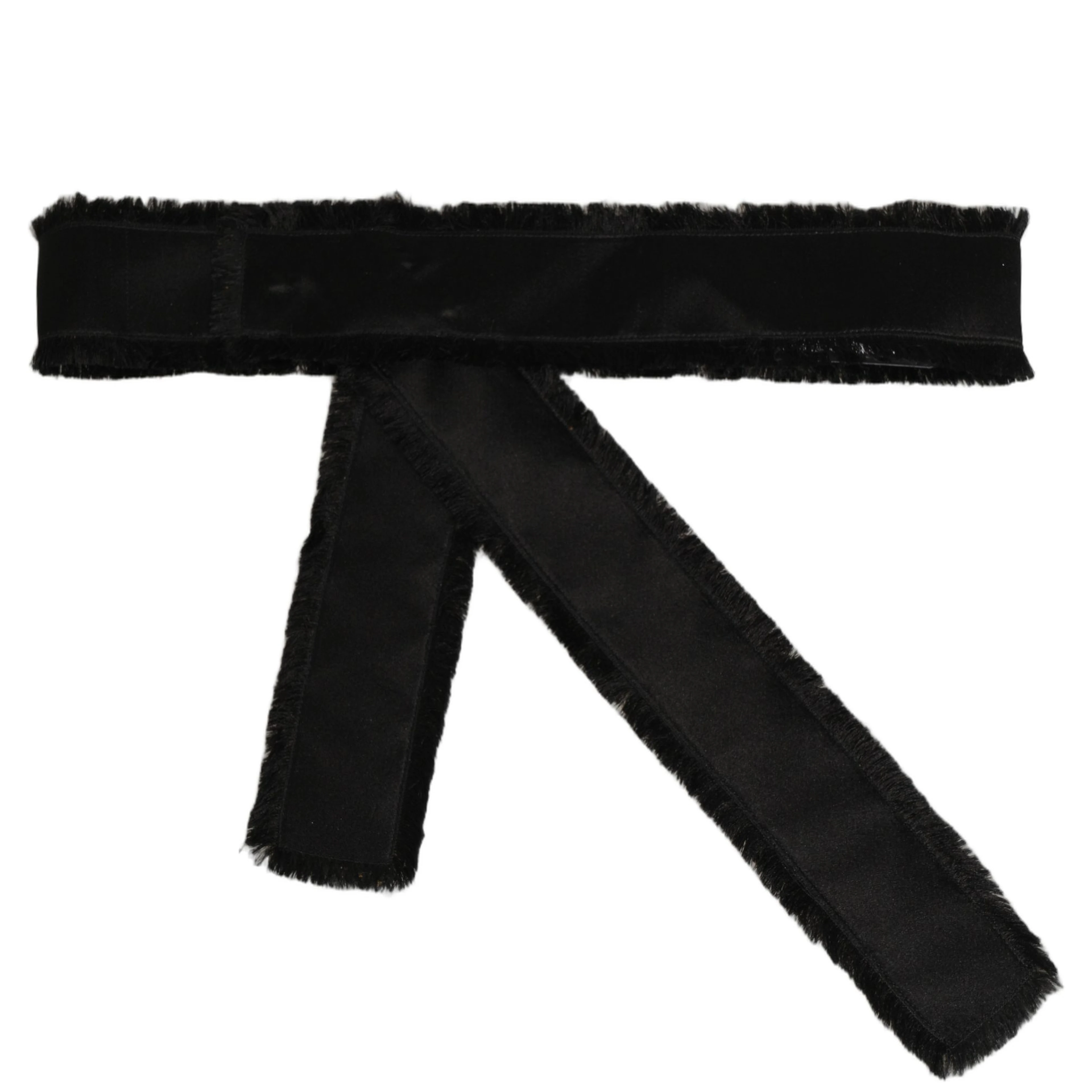 Black Velvet Wrap Around Tie Cintura Belt