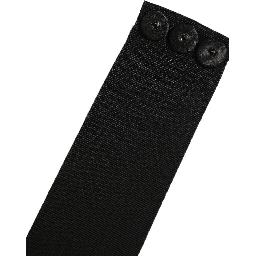 Black Cotton Wrap Around Tie Cintura Belt