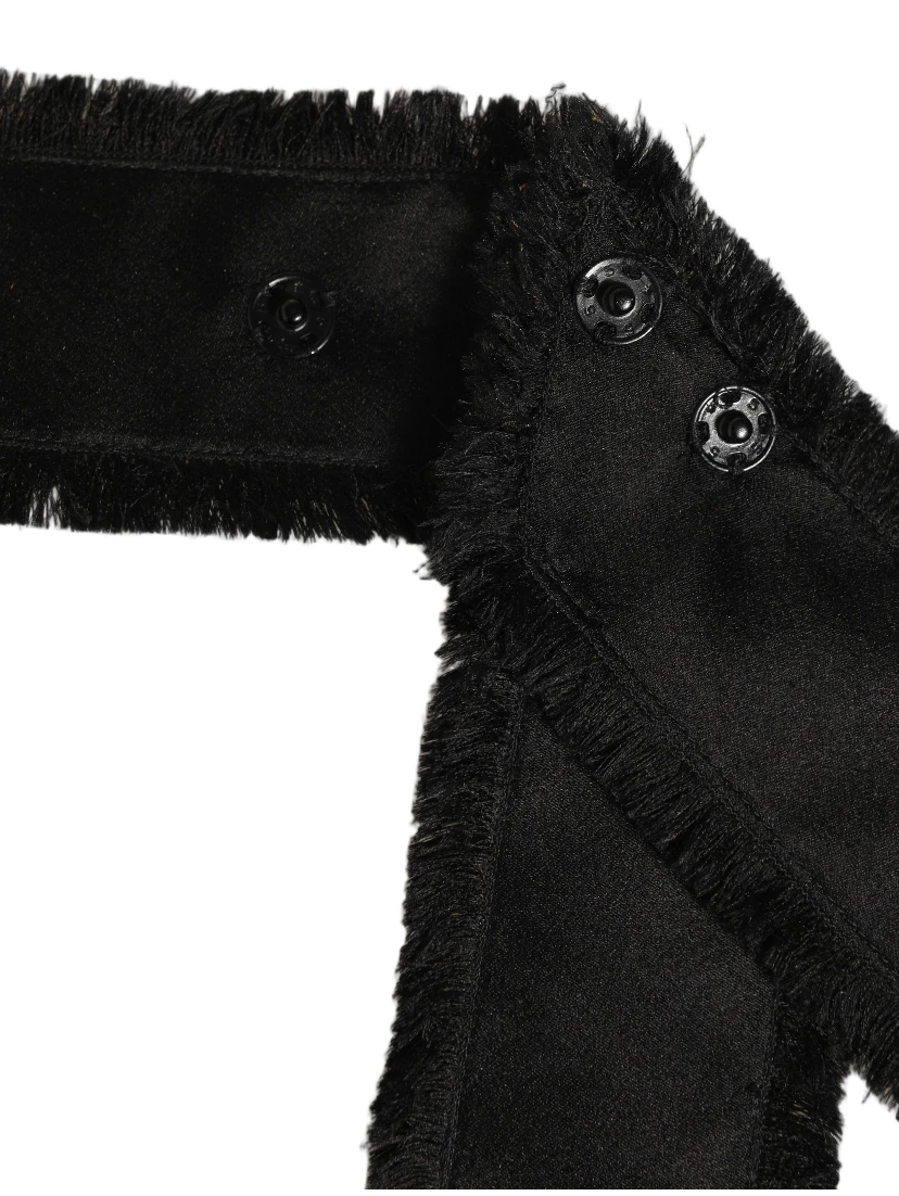 Black Velvet Wrap Around Tie Cintura Belt