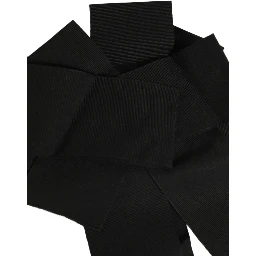 Black Cotton Wrap Around Tie Cintura Belt