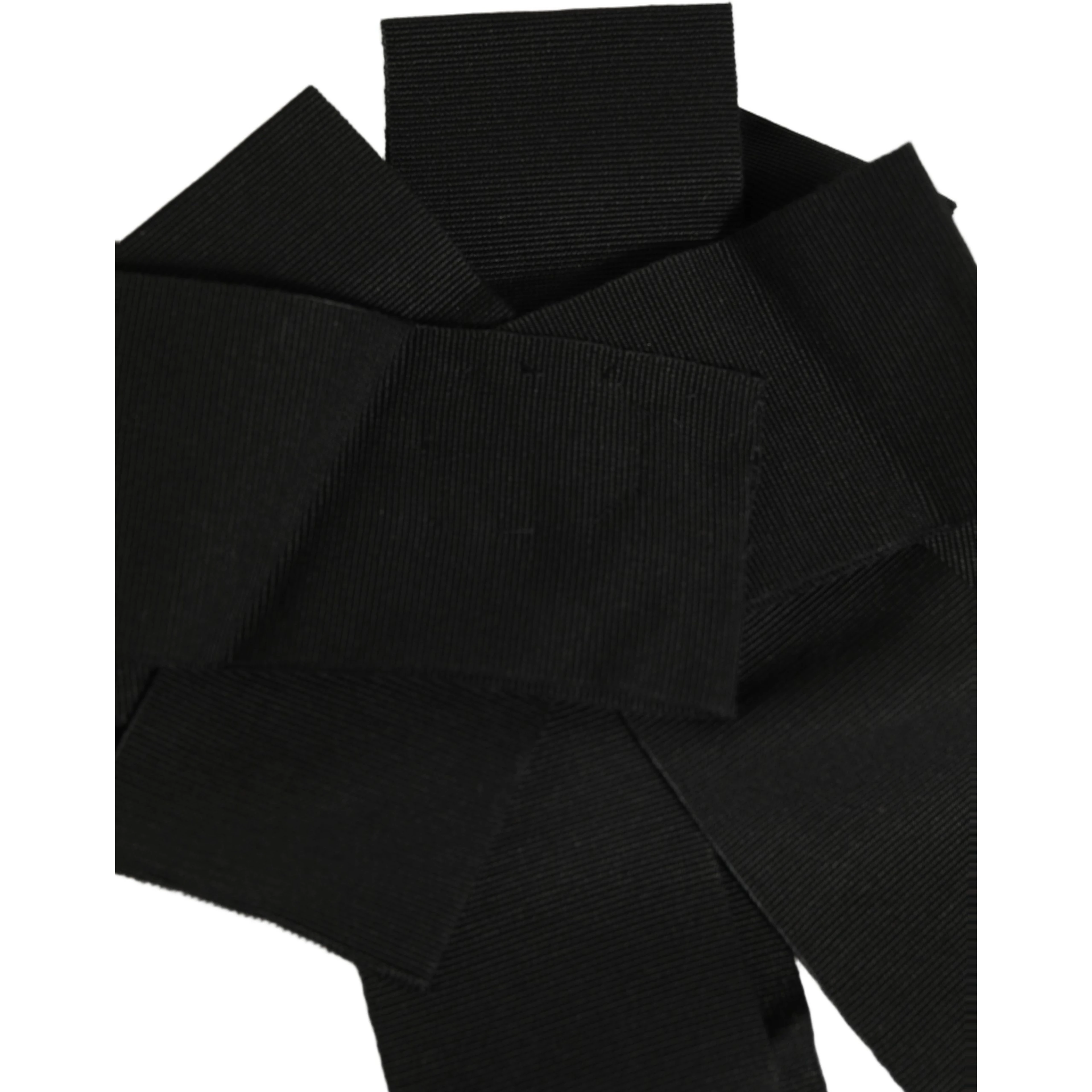Black Cotton Wrap Around Tie Cintura Belt