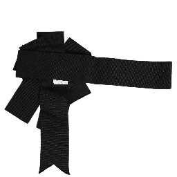 Black Cotton Wrap Around Tie Cintura Belt