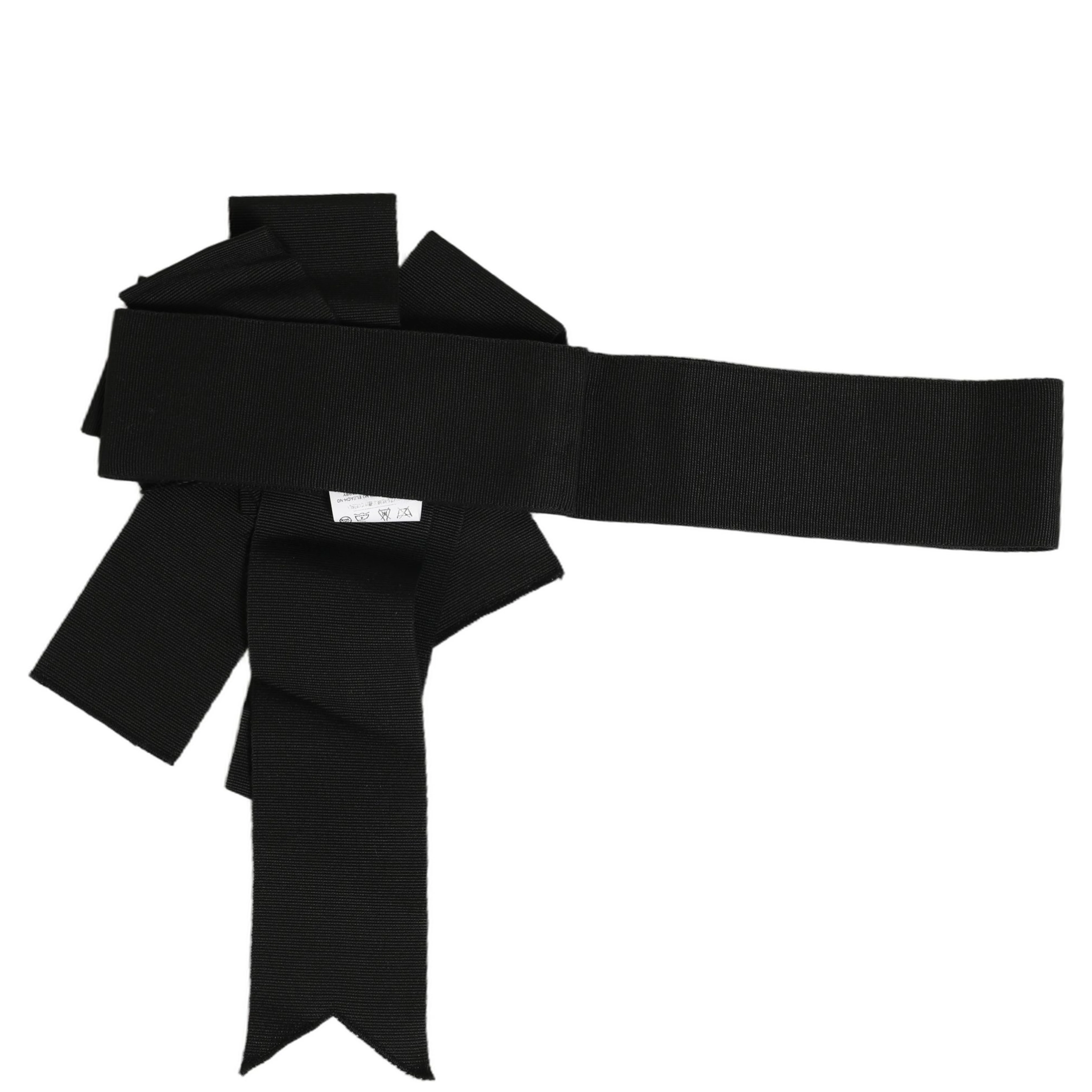Black Cotton Wrap Around Tie Cintura Belt