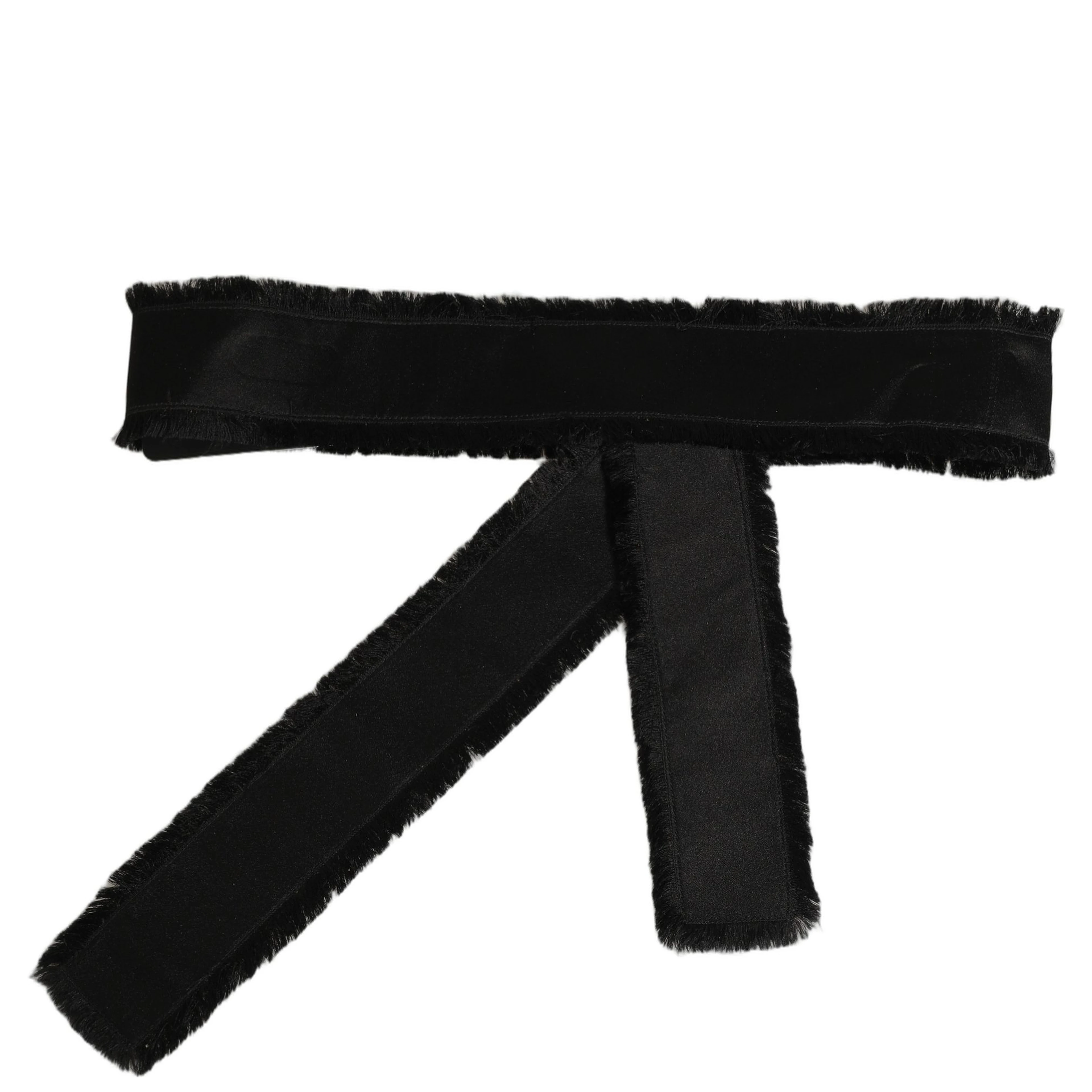 Black Velvet Wrap Around Tie Cintura Belt