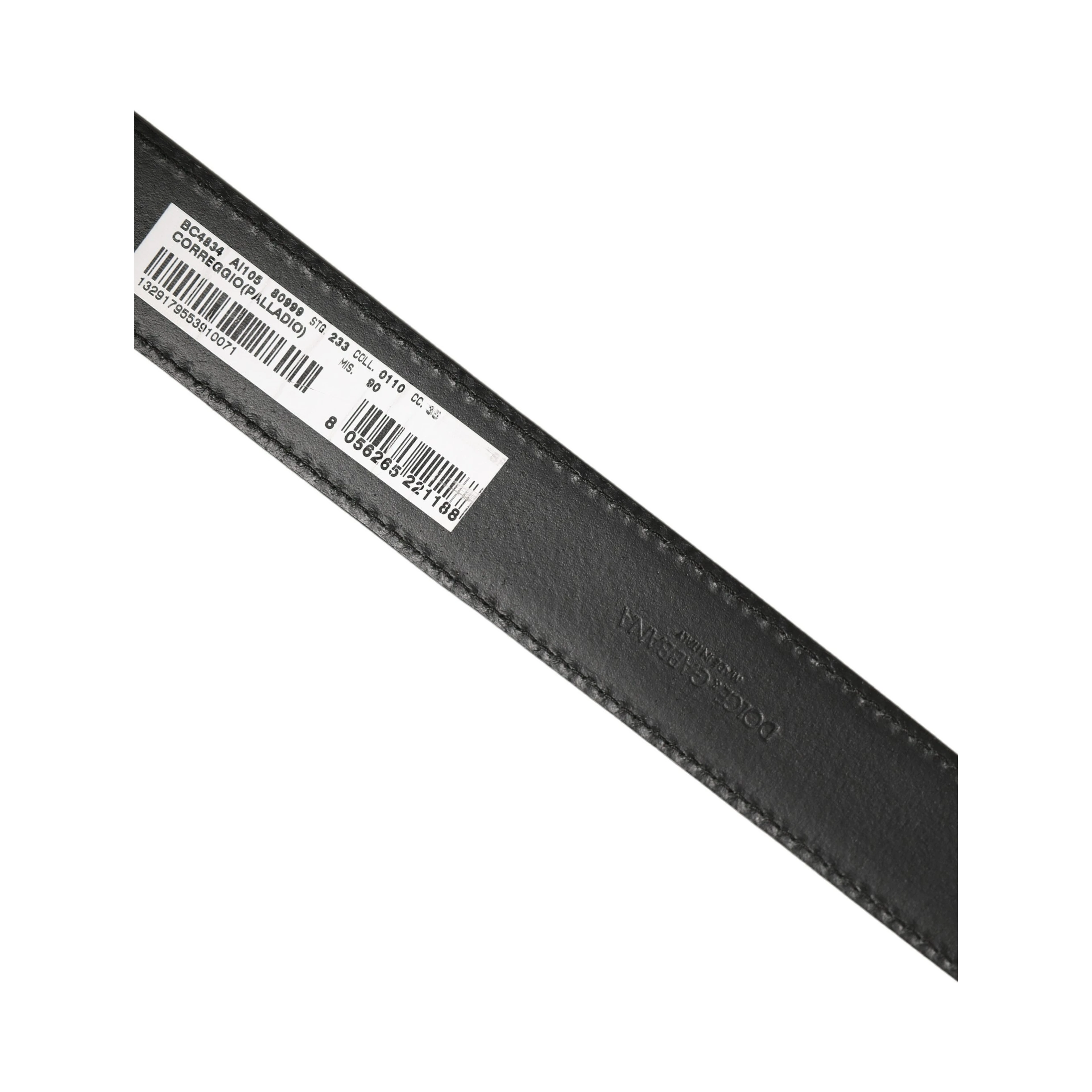Black Classic Leather Gold Tone Buckle Belt