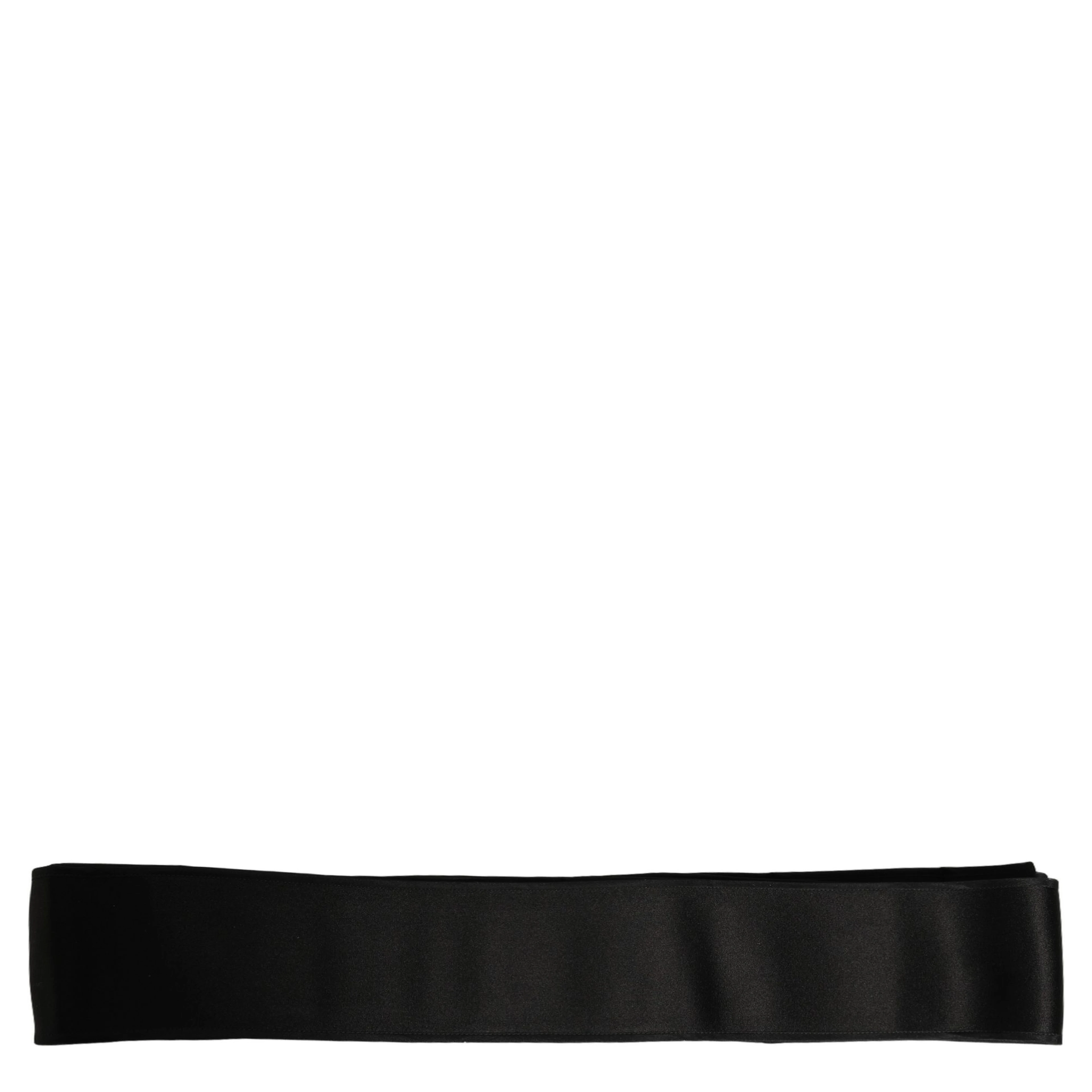 Black Satin Silk Wide Band Waist Cintura Belt