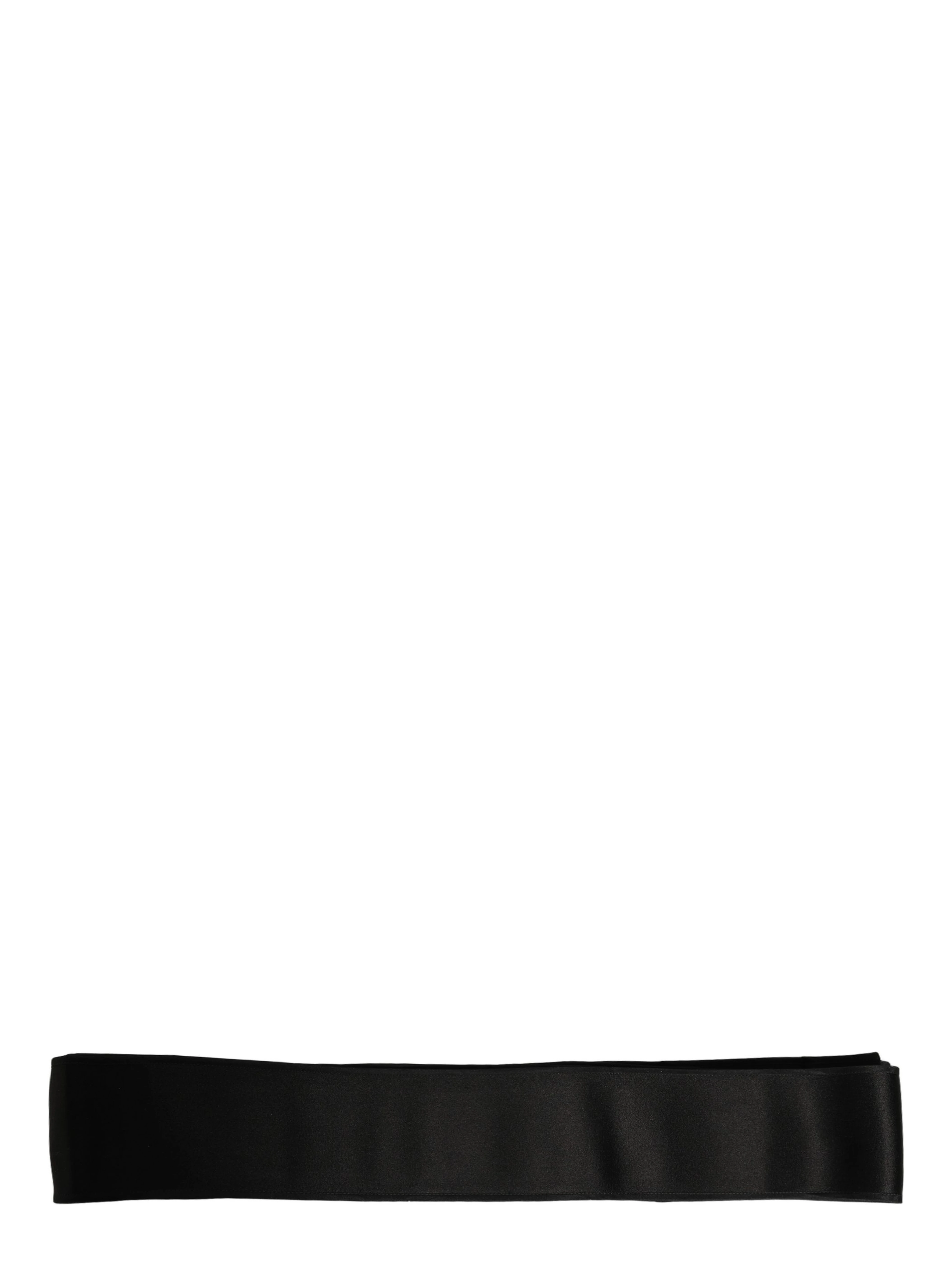 Black Satin Silk Wide Band Waist Cintura Belt