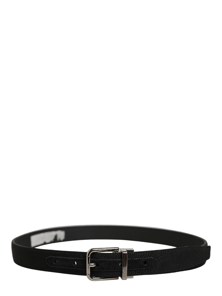 Black Classic Leather Silver Tone Buckle Belt alternative