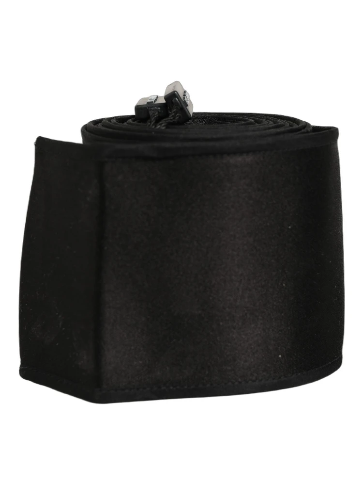 Black Satin Silk Wide Band Waist Cintura Belt alternative